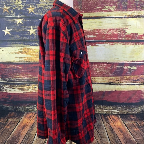 Wyoming Traders Mens Plaid Snap Up Long Sleeve 100% Wool Ranch Wear Shirt - Picture 5 of 8